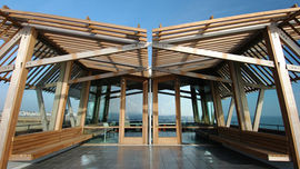The interlinked timber frame here provides a strong yet relatively lightweight superstructure.