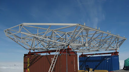 Example of aluminium space frame, here used to construct an Antarctic research station