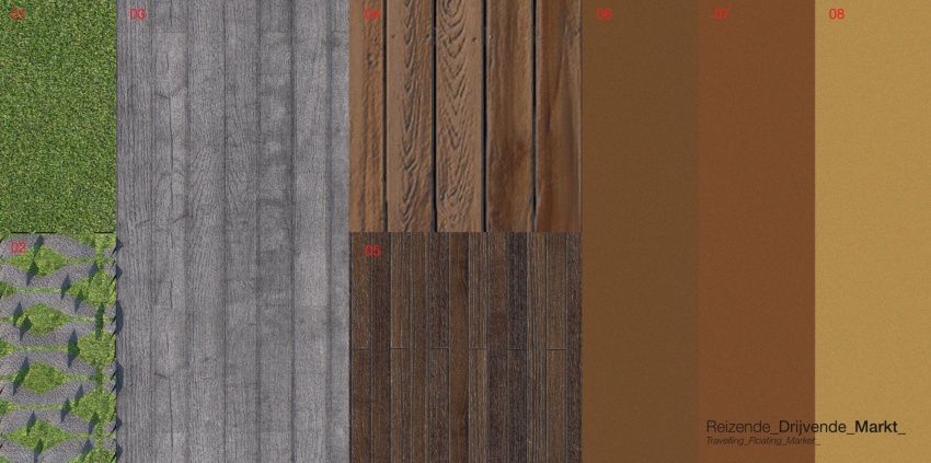 Material palette for dock, promenades and anchor nodes