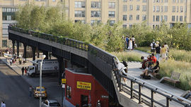 The High Line, 2008, James Corner Field Operations and Diller Scofidio + Renfro. The rejuvenation of this former elevated metro track demonstrates landscaping potential.